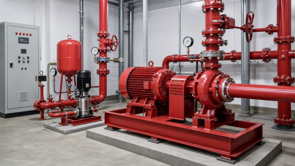 Vertical inline fire pump installation requirements