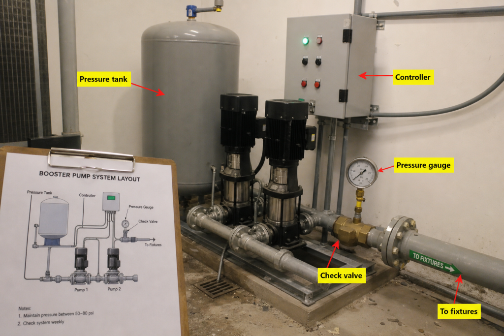 Booster pump diagram