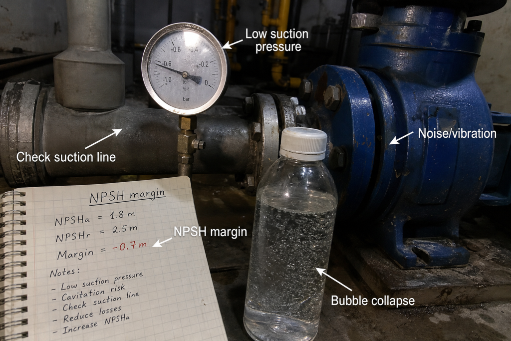 Centrifugal pump cavitation
