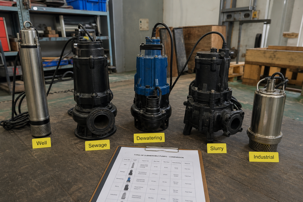 Types of submersible pumps
