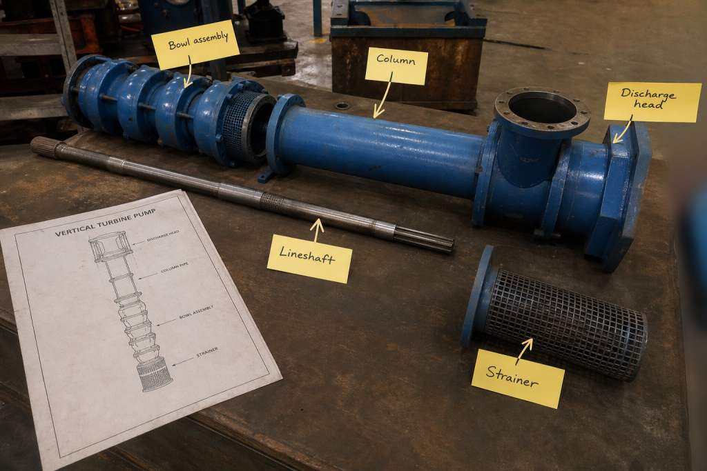 Vertical turbine pump diagram