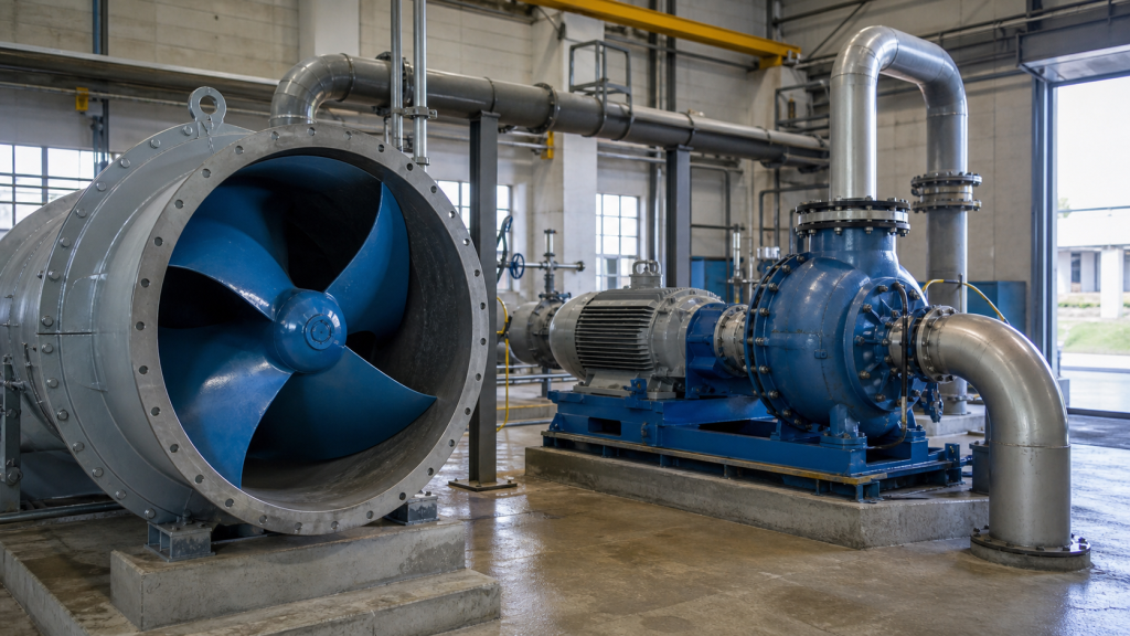 Axial flow pump vs centrifugal pump