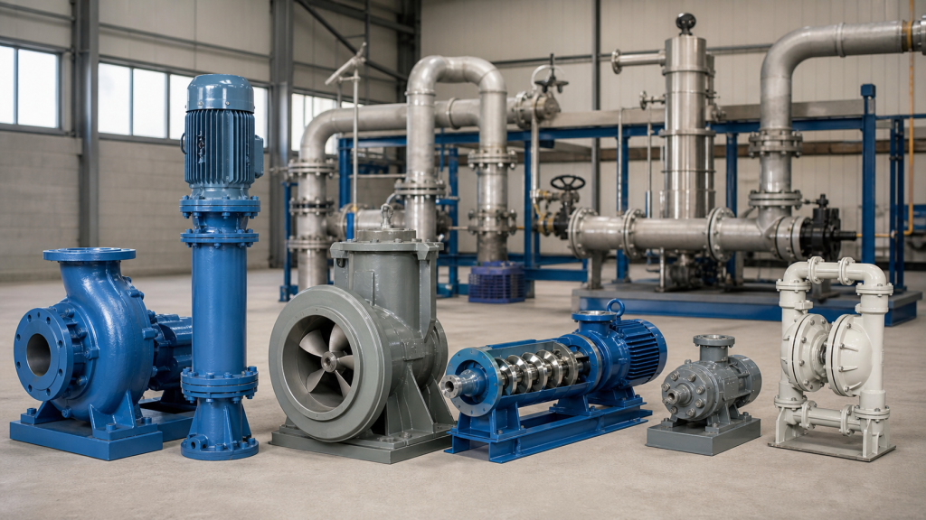 Types of industrial pumps
